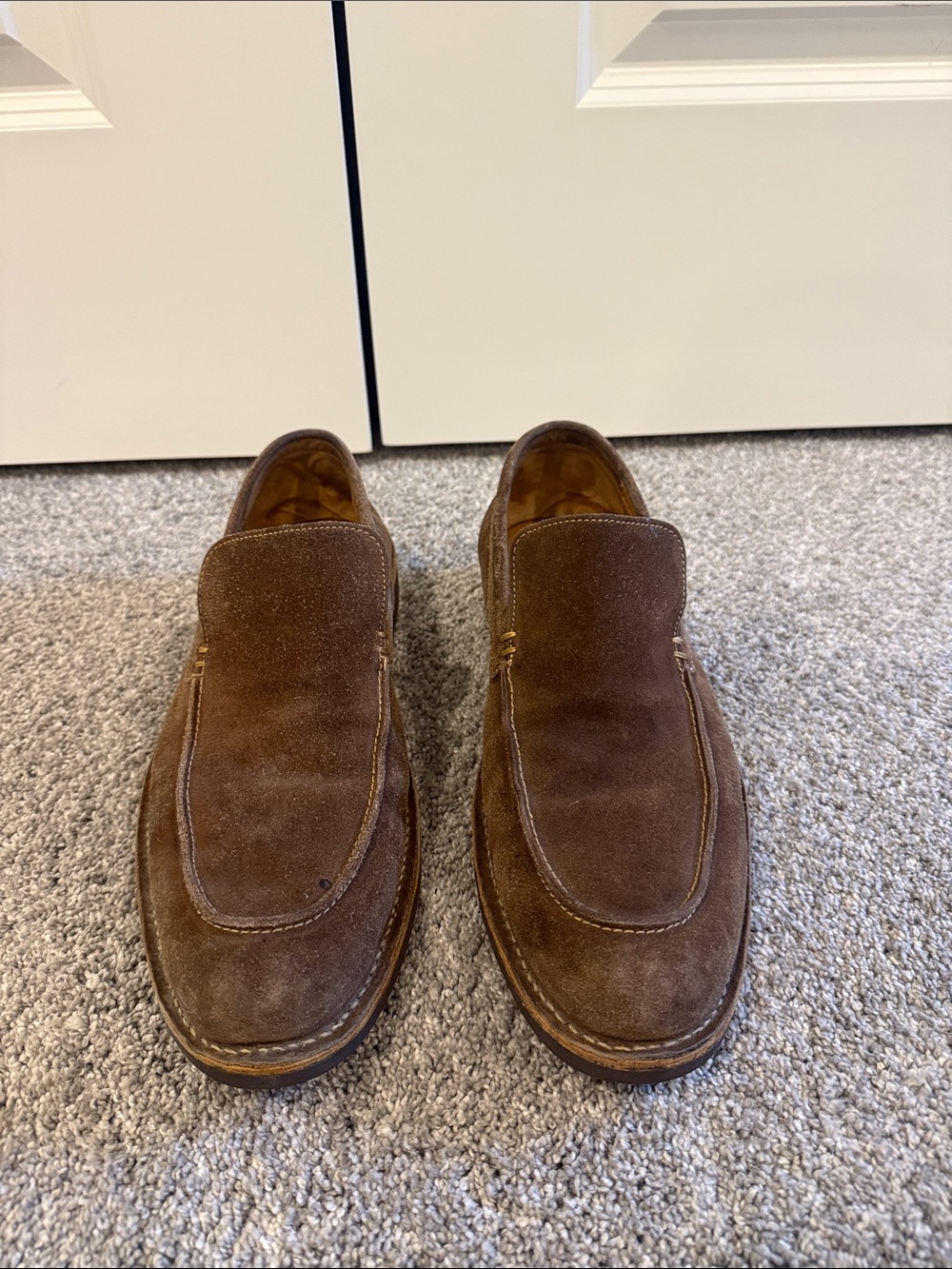 Men's Brown Suede Slip-On Loafers